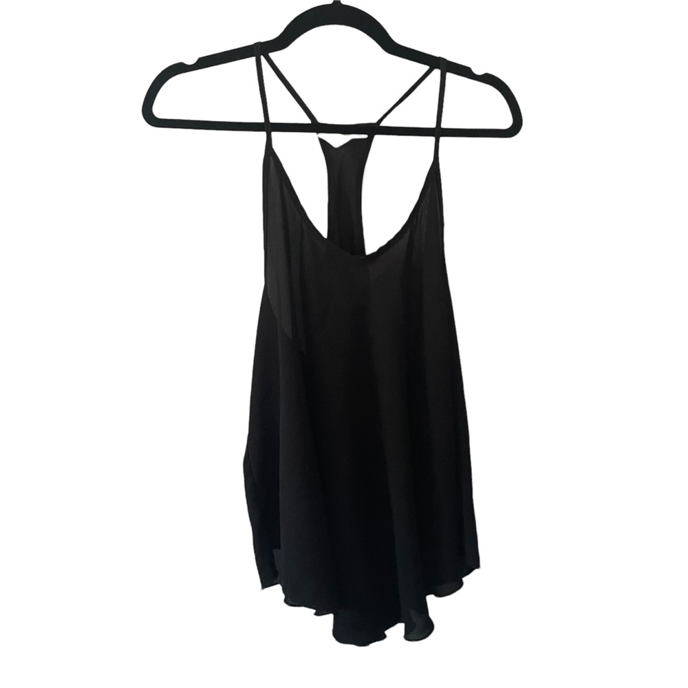 Ambiance Sheer Black Top Size Large